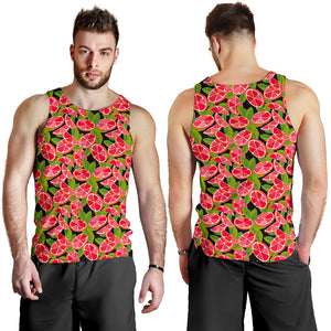 Grapefruit Leaves Pattern Men Tank Top