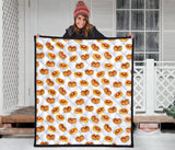 Pancake Pattern Print Design 04 Premium Quilt