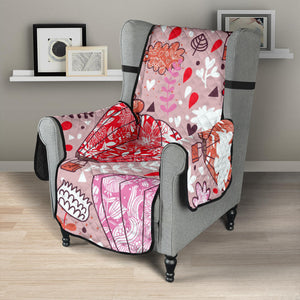 Red Pink Hot Air Balloon Pattern Chair Cover Protector