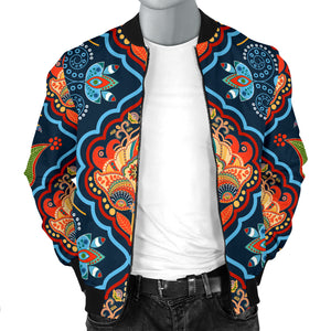 Indian Traditional Pattern Men Bomber Jacket