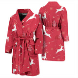 Deer Pattern Background Men Bathrobe