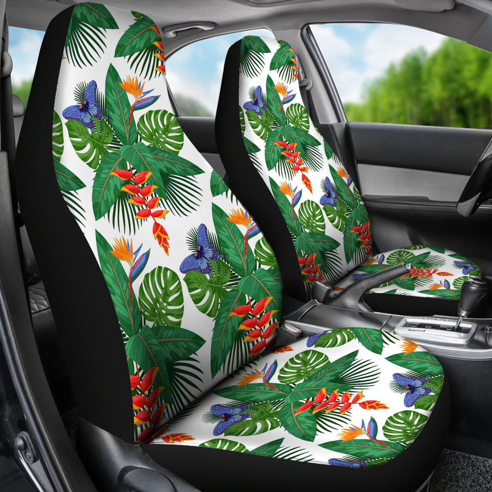 Heliconia Butterfly Leaves Pattern Universal Fit Car Seat Covers