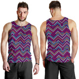 Zigzag Chevron Pokka Dot Aboriginal Pattern Men Tank Top