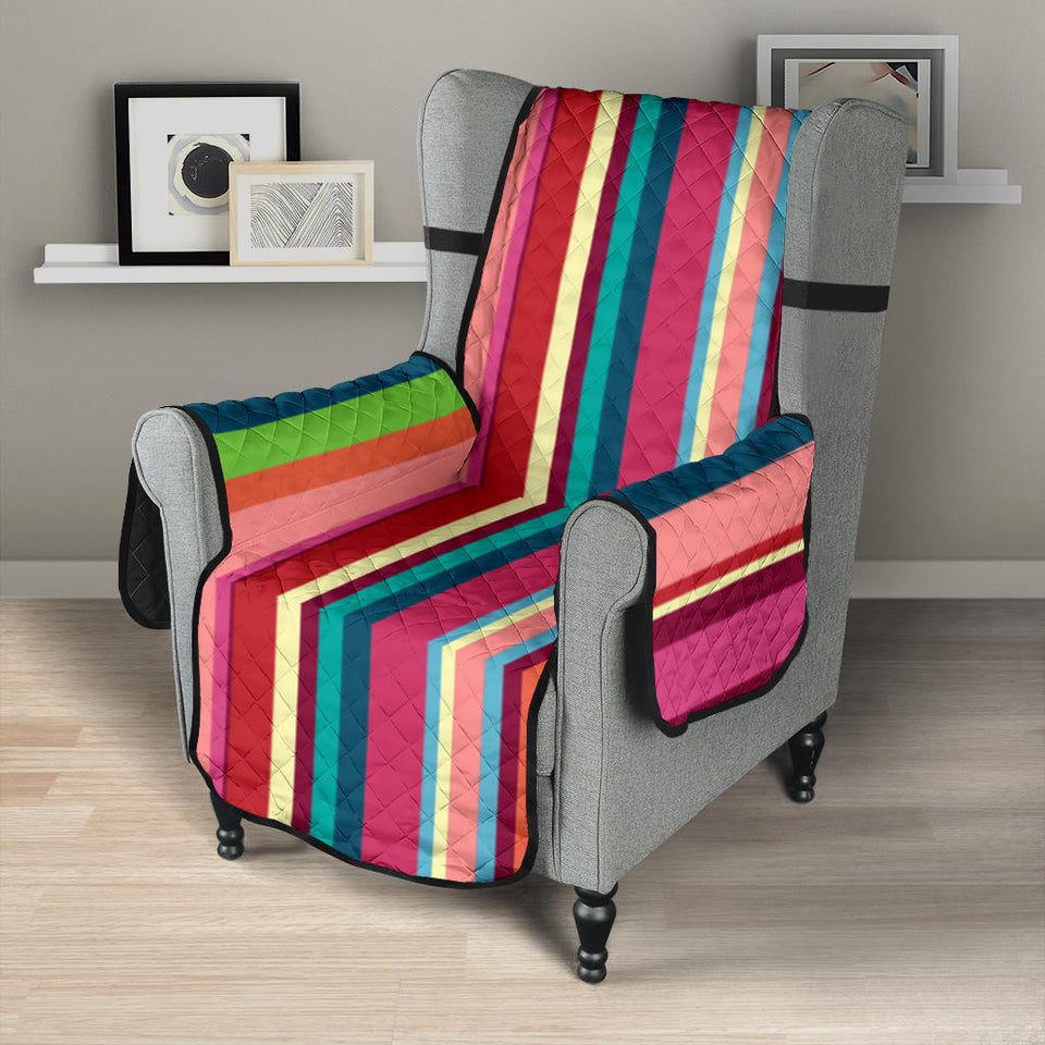 Rainbow Stripe Pattern Chair Cover Protector