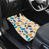 Colorful Ginkgo Leaves Pattern Front Car Mats