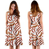 Sausage Pattern Print Design 05 Sleeveless Midi Dress
