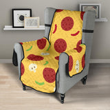 Pizza Salami Mushroom Texture Pattern Chair Cover Protector