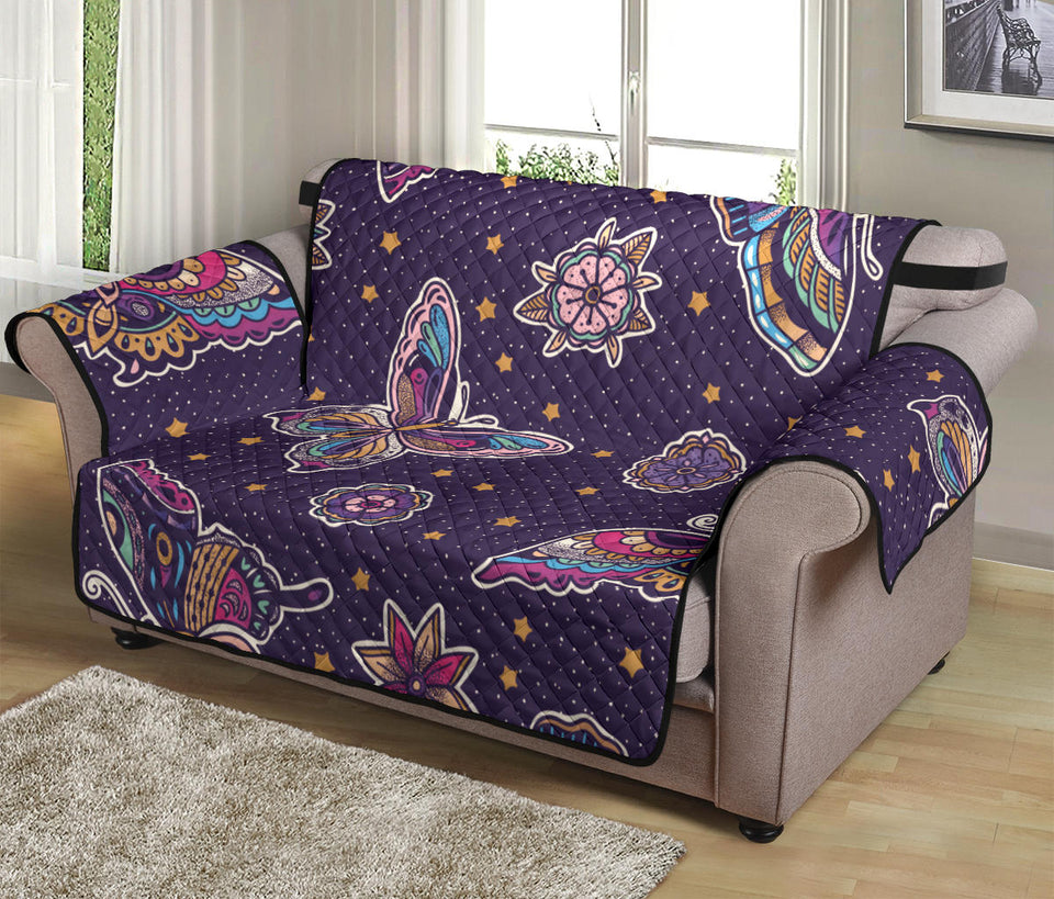 Butterfly Star Pokka Dot Pattern Loveseat Couch Cover Protector