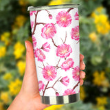 Pink Sakura Pattern Tumbler