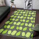 Lime Pattern Theme Area Rug