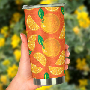 Orange Pattern background Tumbler