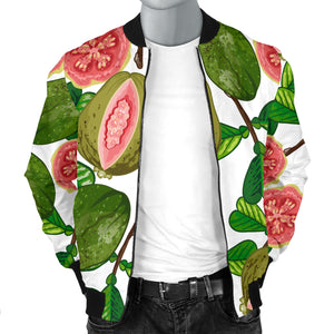 Guava Leaves Pattern Men Bomber Jacket