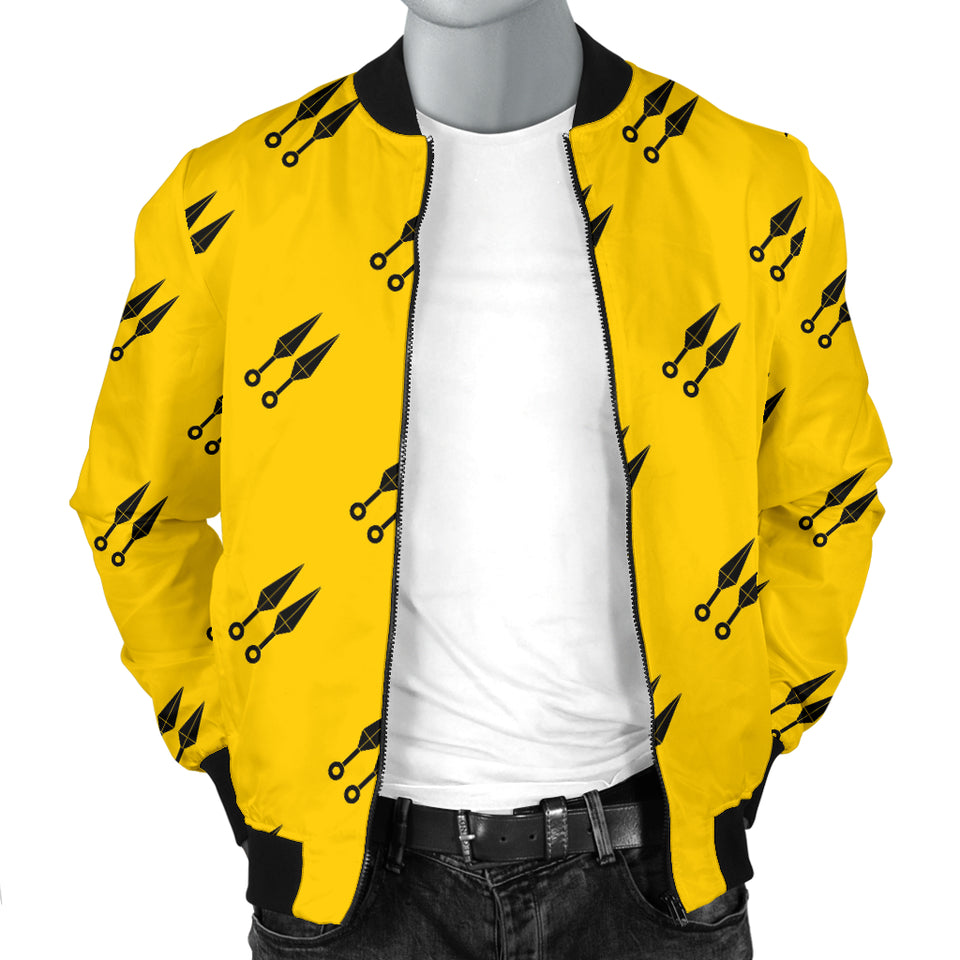 Ninja Weapon Pattern Men Bomber Jacket