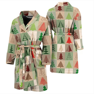 Christmas Tree Pattern Men Bathrobe