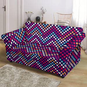 Zigzag Chevron Pokka Dot Aboriginal Pattern Loveseat Couch Slipcover