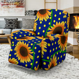 Sunflower Pokka Dot Pattern Recliner Chair Slipcover