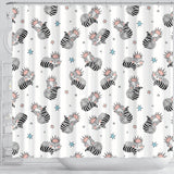 Sleep Raccoon Pattern Shower Curtain Fulfilled In US