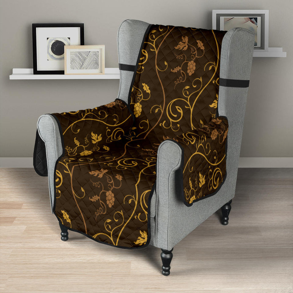 Gold Grape Pattern Chair Cover Protector