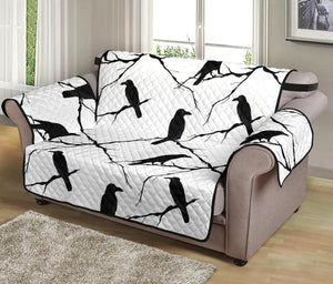 Crow Pattern Background Loveseat Couch Cover Protector