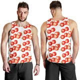 Tomato Water Color Pattern Men Tank Top