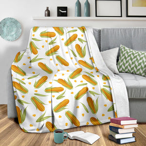 Corn Pattern Print Design 04 Premium Blanket