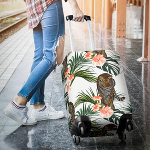 Bengal Tiger Hibicus Pattern Luggage Covers