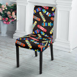 Skate Board Pattern Print Design 02 Dining Chair Slipcover
