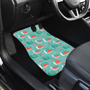 Snail Pattern Print Design 01 Front and Back Car Mats