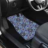 Blue Arabic Morocco Pattern Front Car Mats