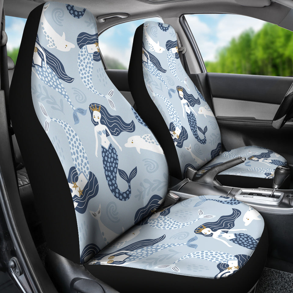 Mermaid Dolphin Pattern Universal Fit Car Seat Covers
