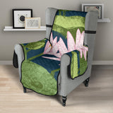 Lotus Waterlily Pattern background Chair Cover Protector