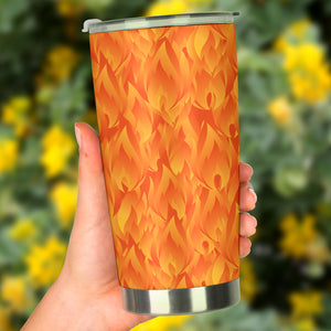 Red Flame Fire Pattern Tumbler