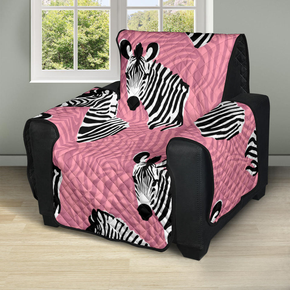 Zebra Head Pattern Recliner Cover Protector