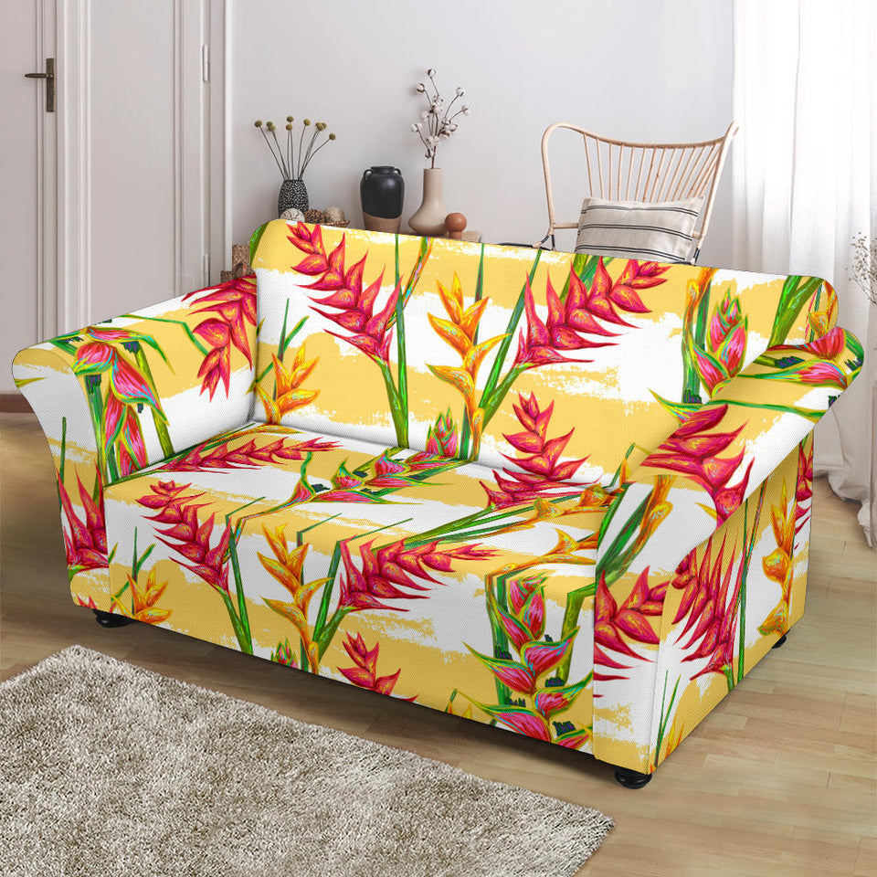 Heliconia Pattern Loveseat Couch Slipcover