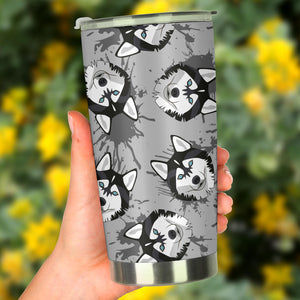 Siberian Husky Pattern Theme Tumbler