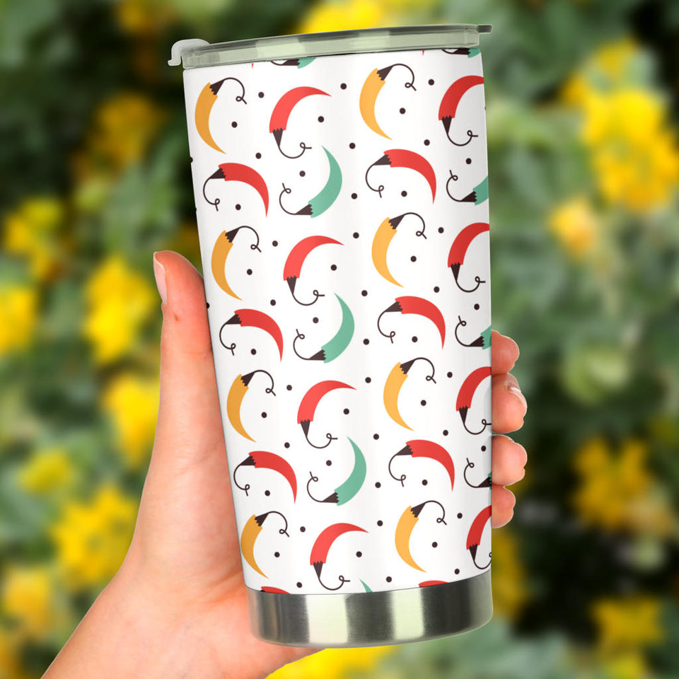 Red Green Yellow Chili Pattern Tumbler