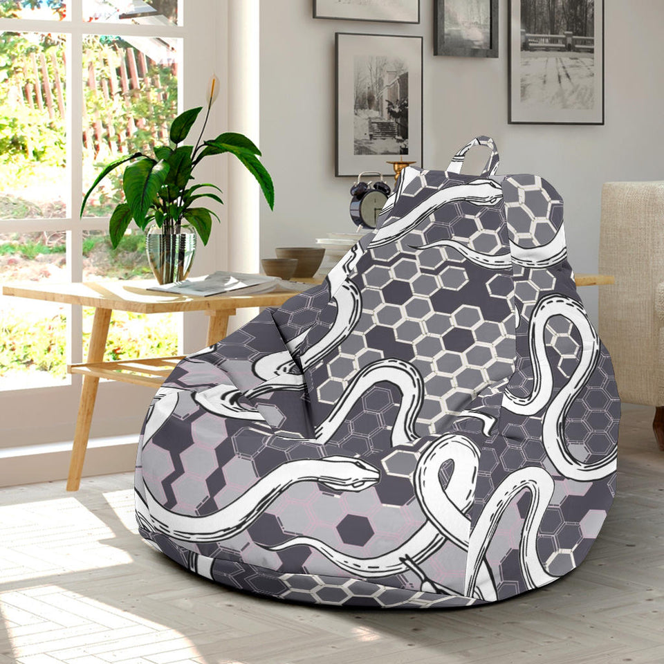 Snake Gray Pattern Bean Bag Cover