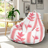 Heliconia Pink White Pattern Bean Bag Cover