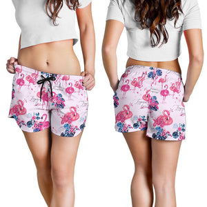 Flamingo Pink Pattern Women Shorts