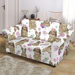 Rabbit Pattern Loveseat Couch Slipcover