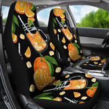 Orange Ice Orance Juice Pattern Universal Fit Car Seat Covers