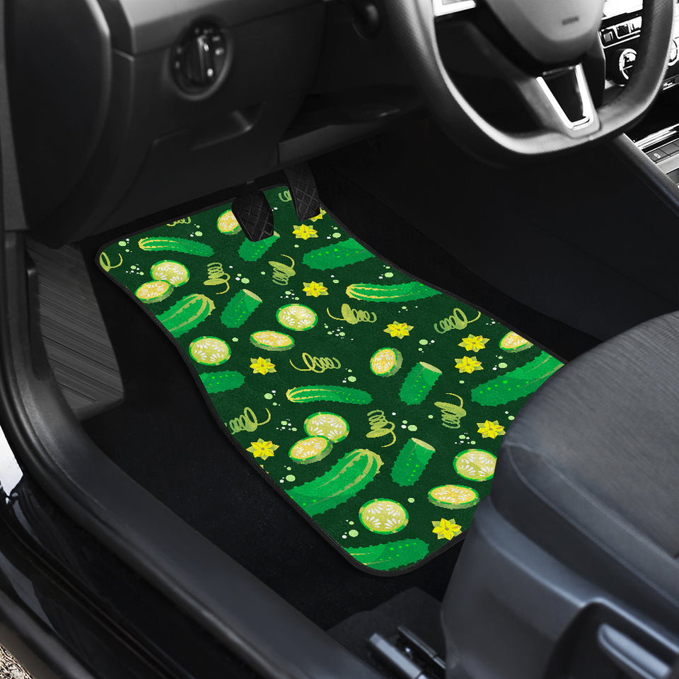 Cucumber Pattern Background Front Car Mats