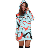 Sea Lion Pattern Theme Women Hoodie Dress