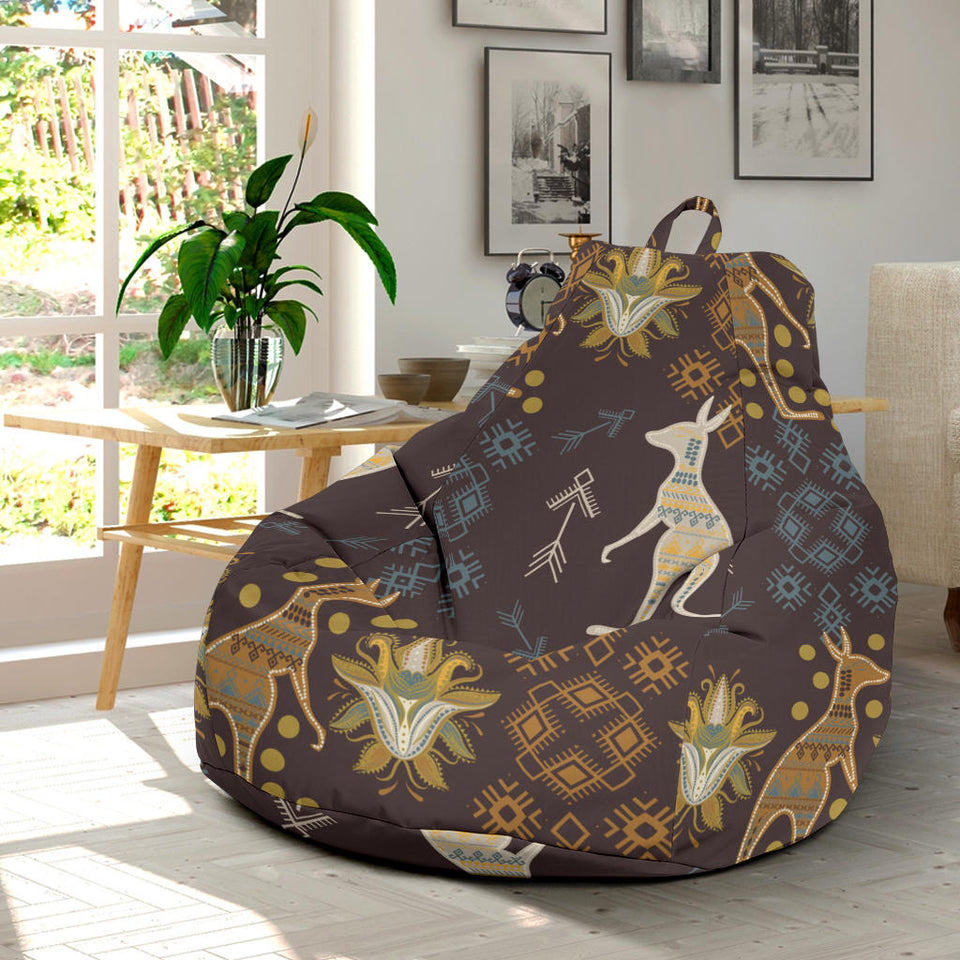 Kangaroo Aboriginal Theme Pattern  Bean Bag Cover