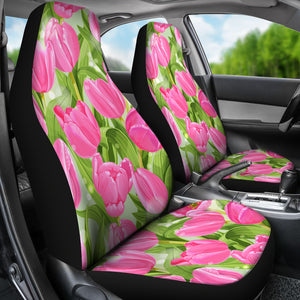 Pink Tulip Pattern Universal Fit Car Seat Covers