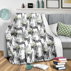 Zebra Pattern Premium Blanket