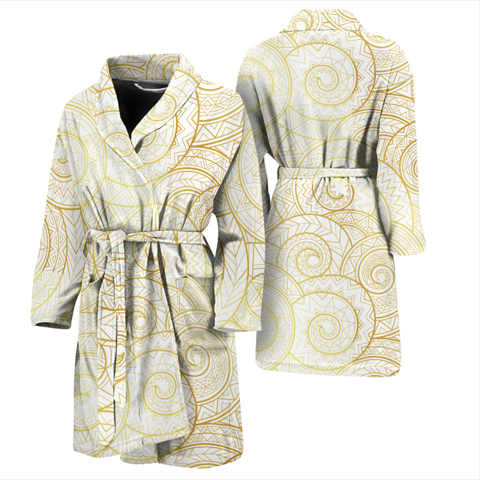 Shell Tribal Pattern Men Bathrobe