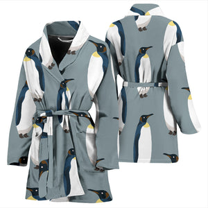 Penguin Pattern Theme Women Bathrobe