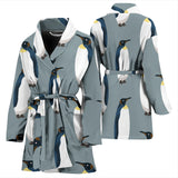 Penguin Pattern Theme Women Bathrobe