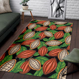 Cocoa Leaves Pattern Area Rug